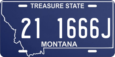 MT license plate 211666J
