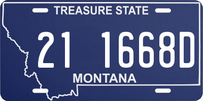 MT license plate 211668D