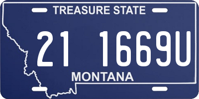 MT license plate 211669U