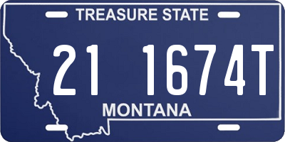 MT license plate 211674T