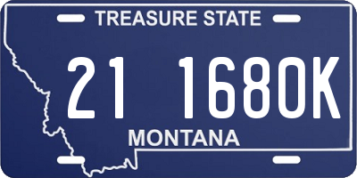 MT license plate 211680K