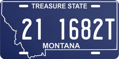 MT license plate 211682T
