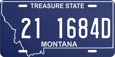 MT license plate 211684D