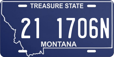 MT license plate 211706N