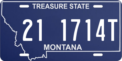 MT license plate 211714T