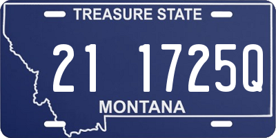 MT license plate 211725Q