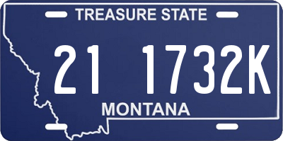 MT license plate 211732K