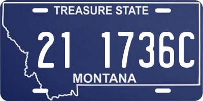 MT license plate 211736C