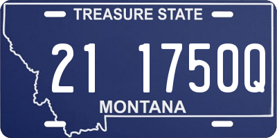 MT license plate 211750Q