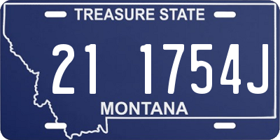 MT license plate 211754J