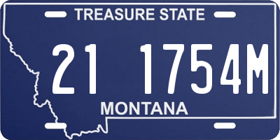 MT license plate 211754M