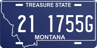 MT license plate 211755G