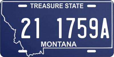 MT license plate 211759A
