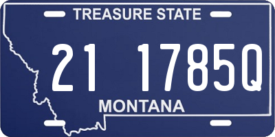 MT license plate 211785Q