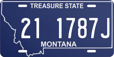 MT license plate 211787J