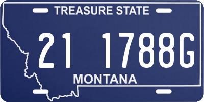 MT license plate 211788G