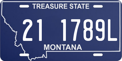 MT license plate 211789L