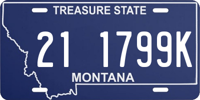 MT license plate 211799K