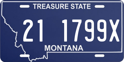 MT license plate 211799X