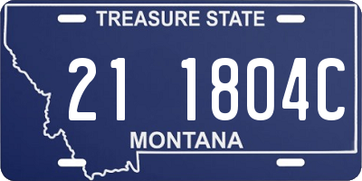 MT license plate 211804C