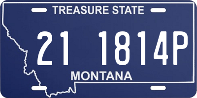 MT license plate 211814P