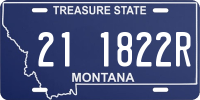 MT license plate 211822R