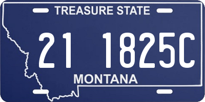 MT license plate 211825C