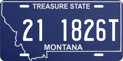 MT license plate 211826T