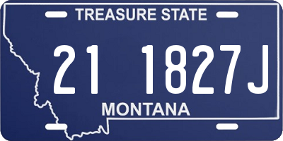 MT license plate 211827J