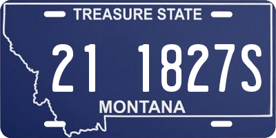 MT license plate 211827S