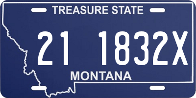 MT license plate 211832X