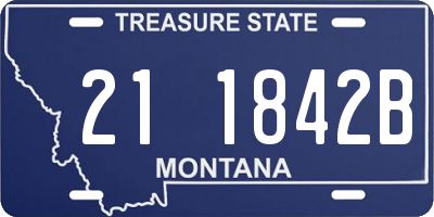 MT license plate 211842B