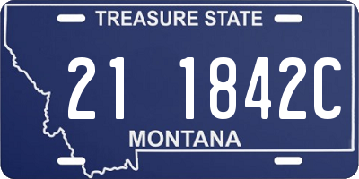 MT license plate 211842C