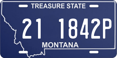 MT license plate 211842P