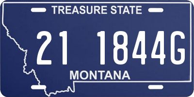 MT license plate 211844G