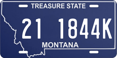 MT license plate 211844K