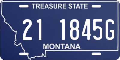 MT license plate 211845G