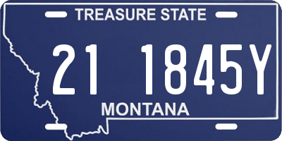 MT license plate 211845Y