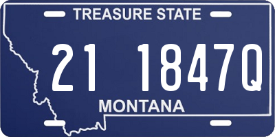 MT license plate 211847Q