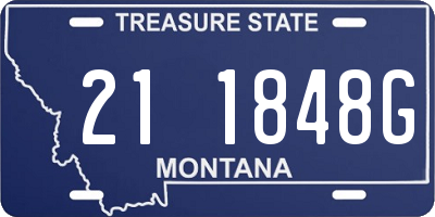 MT license plate 211848G