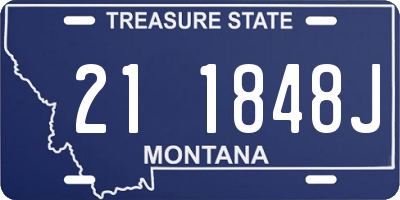 MT license plate 211848J