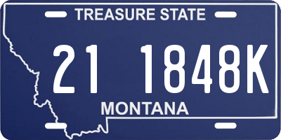 MT license plate 211848K