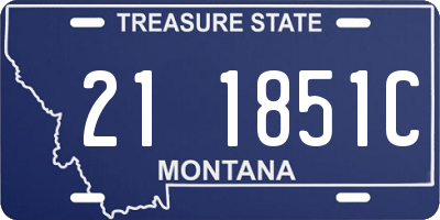 MT license plate 211851C