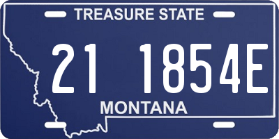 MT license plate 211854E