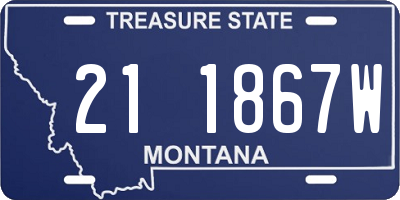 MT license plate 211867W