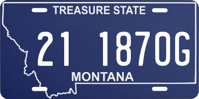 MT license plate 211870G