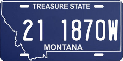 MT license plate 211870W