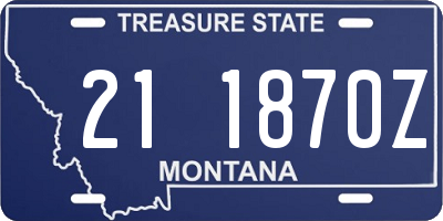 MT license plate 211870Z