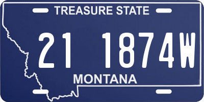 MT license plate 211874W