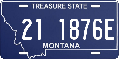 MT license plate 211876E